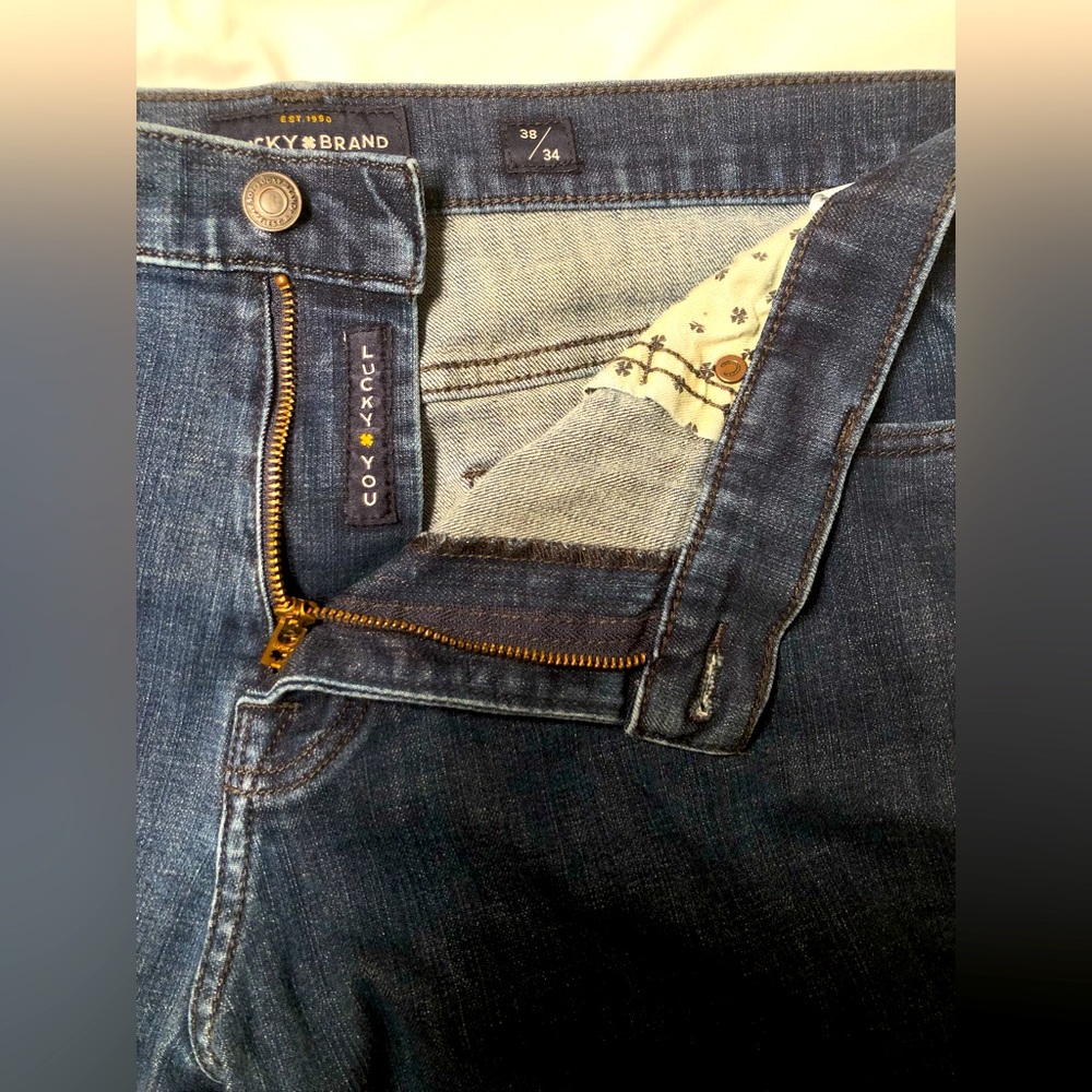 Lucky Brand Jeans Men 221 Straight Size 38X34 Dark Wash